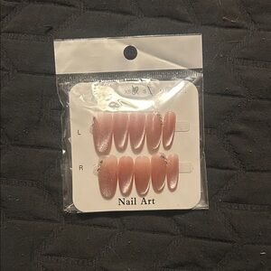 Pink Glitter Nail Art Set